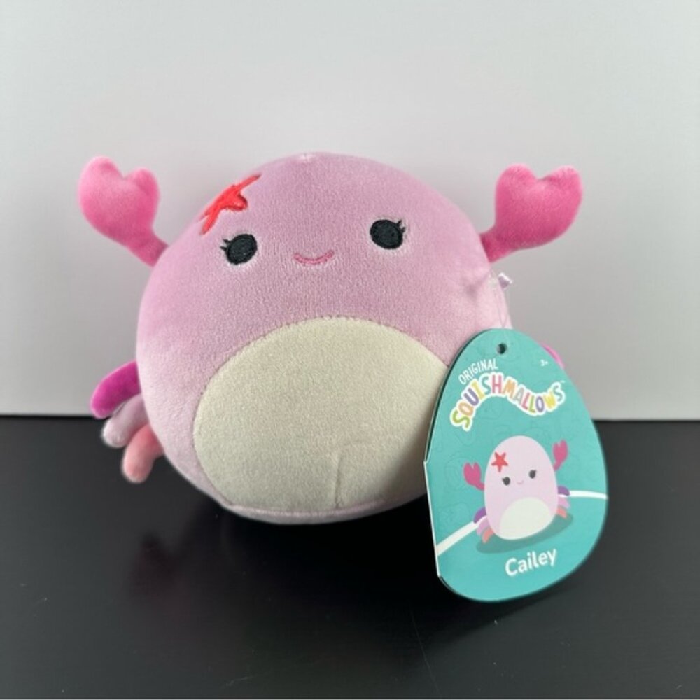 Squishmallows Sealife Cailey the Pink Crab With Starfish 5" NWT Plush